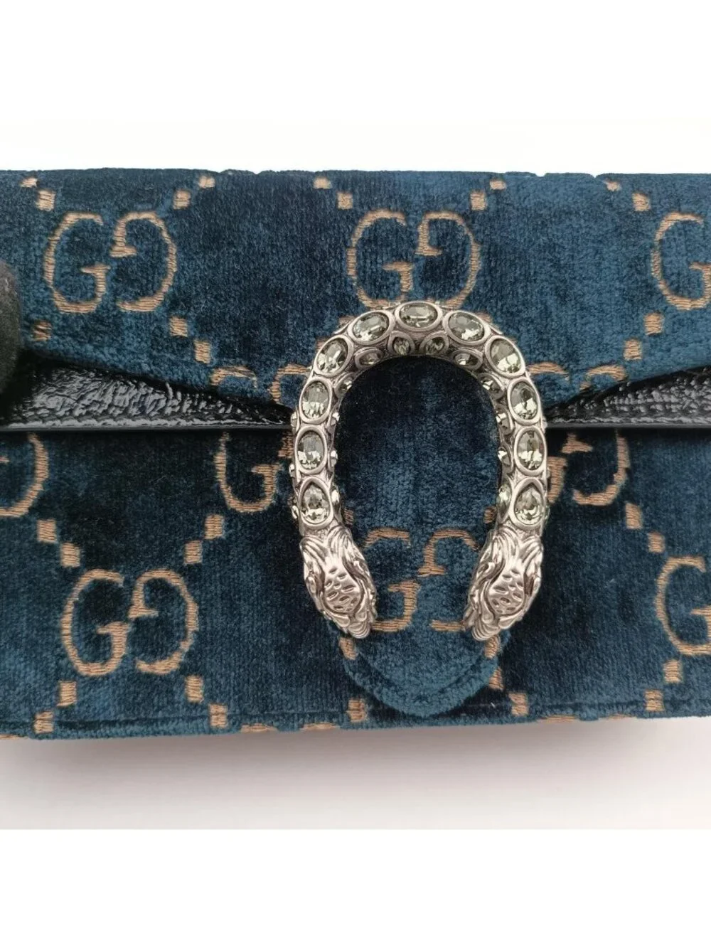 Gucci Dionysus Navy Velour Shoulder Bag